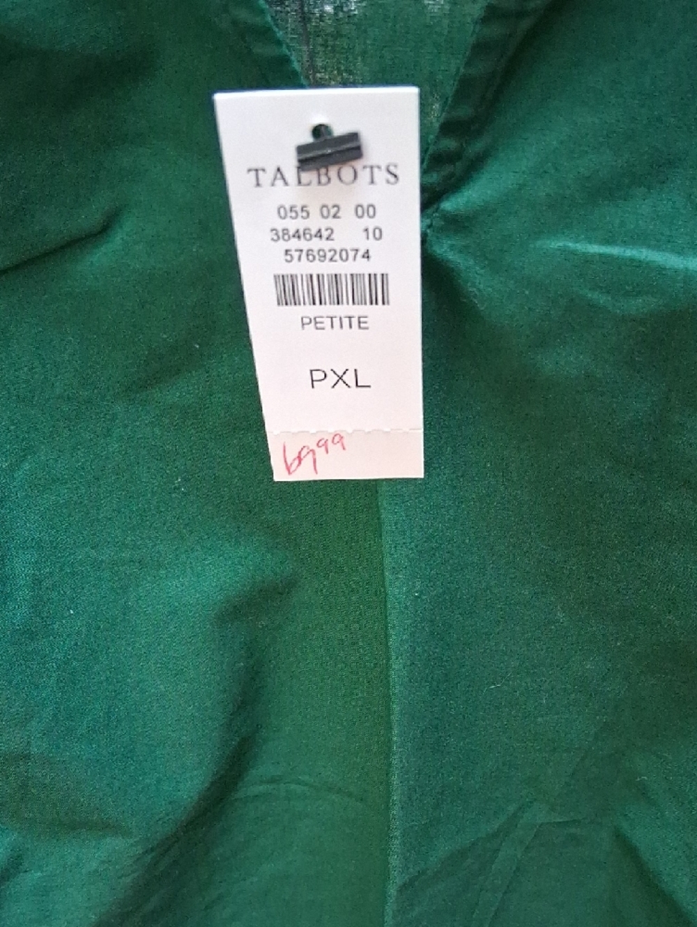 Talbots Emerald Green Scoop Neck Blouse - Picture 2 of 4